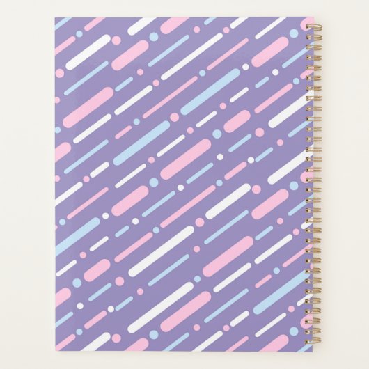 Paars Lijn Patroon Planner (Achterkant)