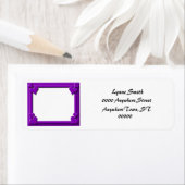 Paars Lijst monogram Etiket (Insitu)