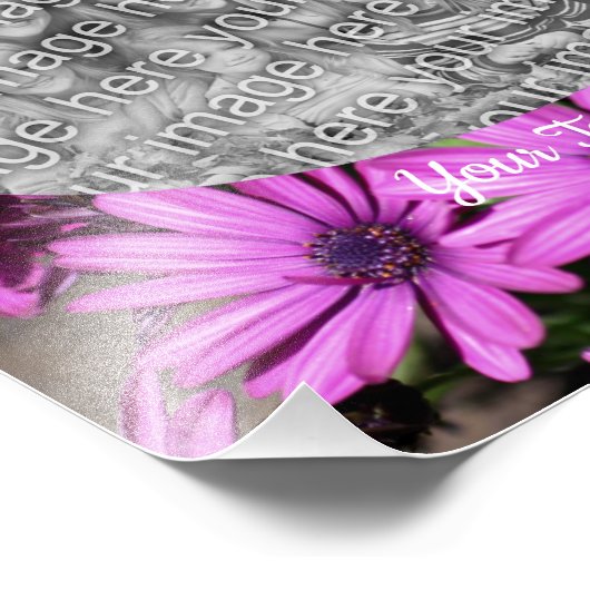 Paars Lijst Sjabloon Foto Afdruk (Hoek)