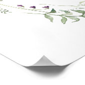 Paars Lijst van wilde bloemen Welkomstteken Poster (Hoek)