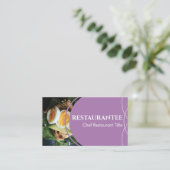 Paars Lila aangepast restaurantrestaurant voor fot Visitekaartje (Staand voorkant)