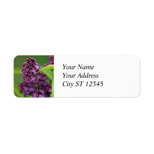 Paars Lila adreslabel Etiket (Voorkant)