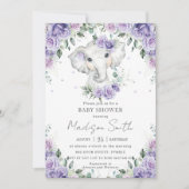 Paars Lila Baby shower met klauw Kaart (Voorkant)