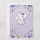 Paars Lila Baby shower met klauw Kaart (Achterkant)