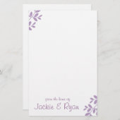 Paars Lila banketbakkerij Briefpapier (Voorkant / Achterkant)