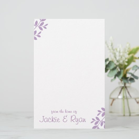 Paars Lila banketbakkerij Briefpapier (Staand voorkant)