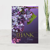 Paars Lila blanco bedankt kaarten (Voorkant)