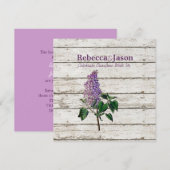 paars lila bruiloft met  witgewassen schuur kaart (Voorkant / Achterkant)