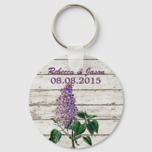 paars lila bruiloft met  witgewassen schuur sleutelhanger