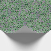 Paars-Lila,  floreel patroon Cadeaupapier (Hoek)