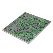 Paars-Lila,  floreel patroon Tegeltje (Zijkant)