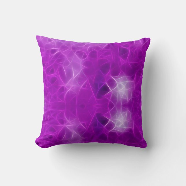 Paars lila fractal kussen (Voorkant)