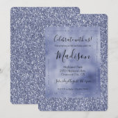 Paars Lila Glitz Glam Glitter Sparkle Kaart (Voorkant / Achterkant)