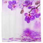 Paars lila Orchid Shower Curtain Douchegordijn (Voorkant)