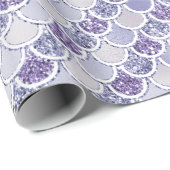 Paars Lila Pearl Glitter Mermaid    Cadeaupapier (Rol Hoek)