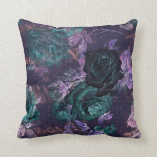 Paars Lila Roos Floral  Cushion Kussen
