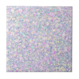Paars Lila Roze Opalescent Faux Glitter Solid Tegeltje