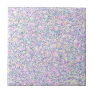 Paars Lila Roze Opalescent Faux Glitter Solid Tegeltje