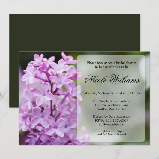 Paars Lila Vrijgezellenfeest Kaart (Voorkant / Achterkant)