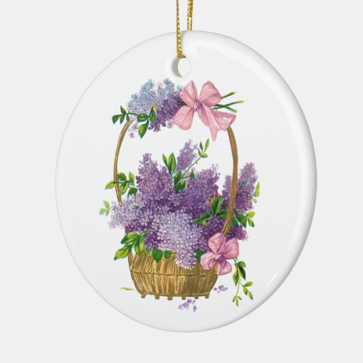 Paars Lilacs Antiek Flower Bouquet Keramisch Ornament (Links)