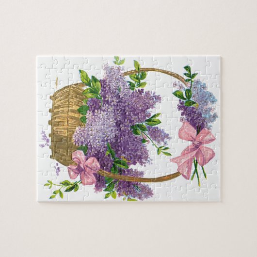  Paars Lilacs Antiek Flower Bouquet Legpuzzel (Horizontaal)