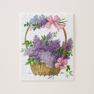 Paars Lilacs Antiek Flower Bouquet Legpuzzel