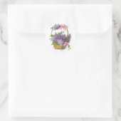 Paars Lilacs Antiek Flower Bouquet Ronde Sticker (Tas)