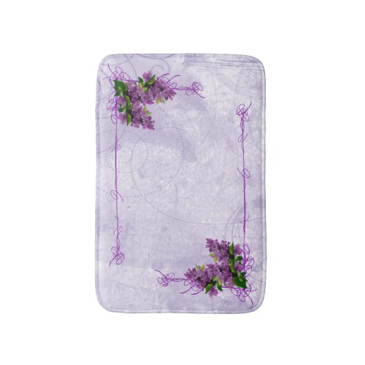 Paars Lilacs Bath Mat (Voorkant Verticaal)