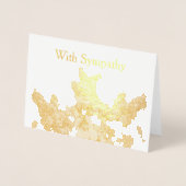 Paars Lilacs Sympathie Gold Folie Kaarten (Voorkant)