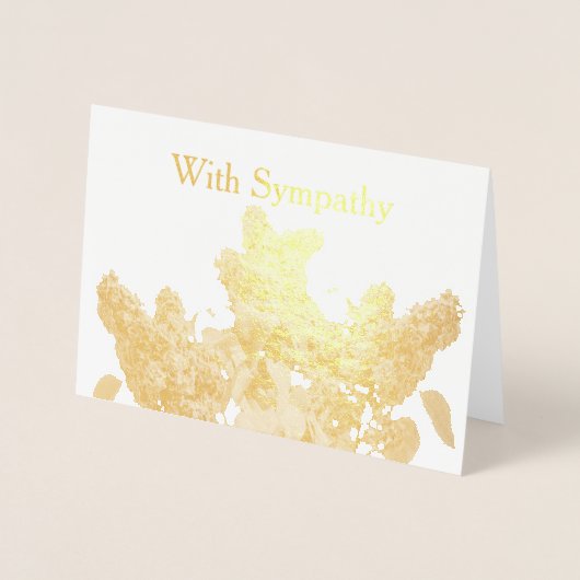 Paars Lilacs Sympathie Gold Folie Kaarten (Voorkant)