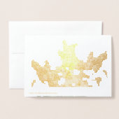Paars Lilacs Sympathie Gold Folie Kaarten (Met envelop)
