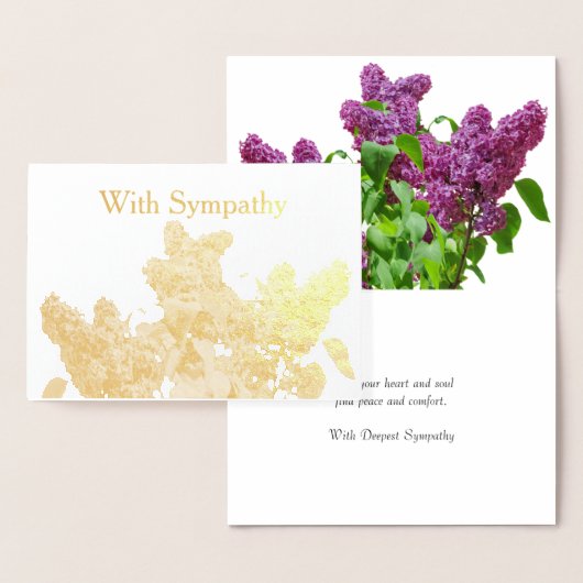 Paars Lilacs Sympathie Gold Folie Kaarten (Display)