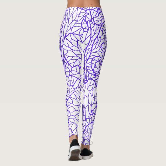 Paars Lines Patton Leggings (Achterkant)