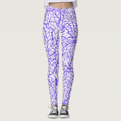 Paars Lines Patton Leggings (Voorkant)