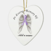 Paars lint alle kanker in het gedenkteken Ornament (Links)