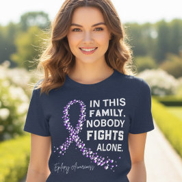 Paars lint cadeau voor epilepsie bewustzijn Tri-Blend shirt