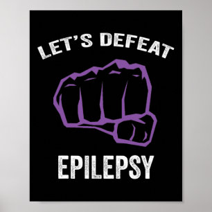 Paars lint Epilepsiebewustzijn - Epilepsiebewustzi Poster