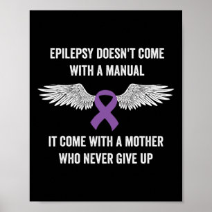 Paars lint Epilepsiebewustzijn - Epilepsiebewustzi Poster