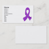 Paars lint stijlvol Visitekaartje voor bewustwordi (Voorkant / Achterkant)