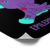 Paars lint voor epilepsiebewustzijn - Epilepsiebew Poster (Hoek)