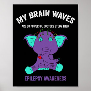 Paars lint voor epilepsiebewustzijn - Epilepsiebew Poster