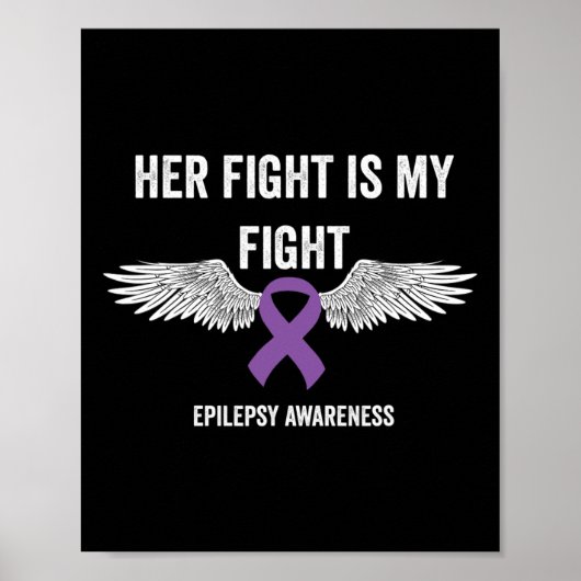 Paars lint voor epilepsiebewustzijn - Epilepsiebew Poster (Voorkant)