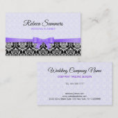 Paars lint zwart-wit Visitekaartje met witte dampe (Voorkant / Achterkant)