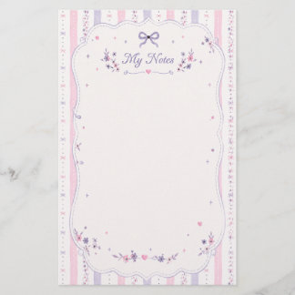 Paars linten boog briefpapier