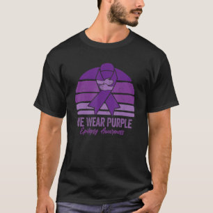 Paars lintje Epilepsy Bewustheid Costuum R T-shirt