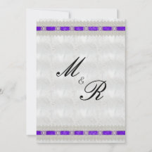 Paars lintje, witte zweetbruiloft