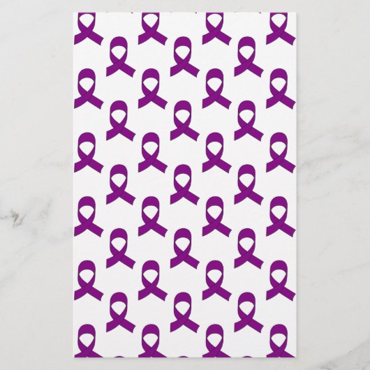 Paars lintpatroon briefpapier (Voorkant)