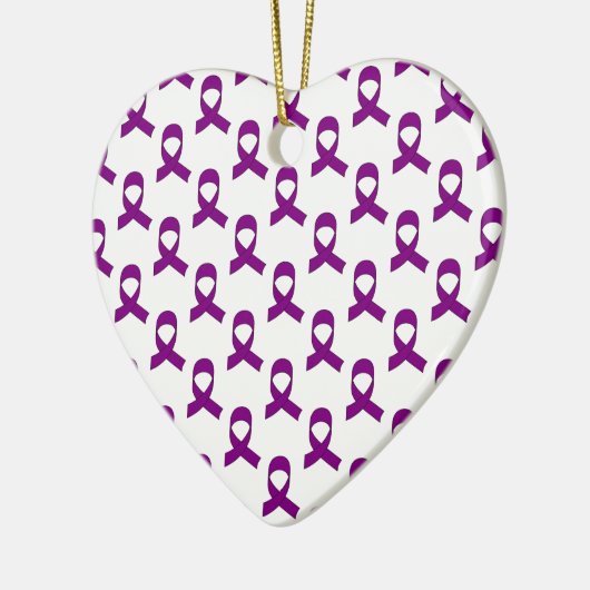 Paars lintpatroon keramisch ornament (Links)