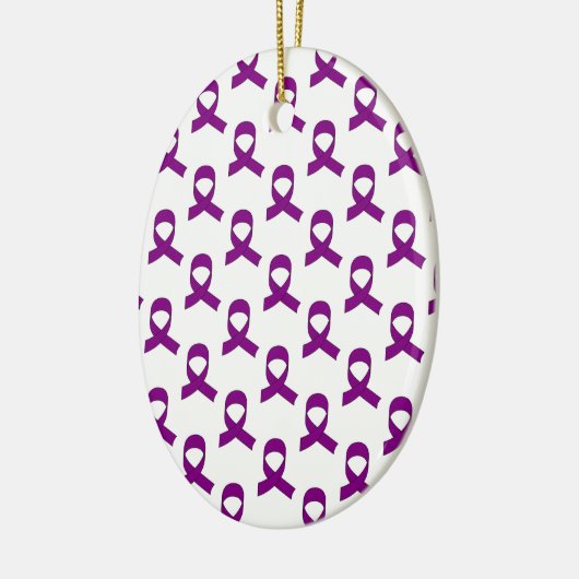 Paars lintpatroon keramisch ornament (Links)