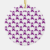 Paars lintpatroon keramisch ornament (Voorkant)